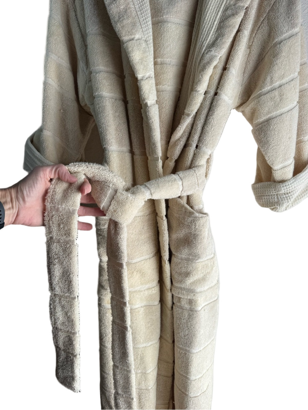 UNDER THE CANOPY Organic Cotton Waffle Robe - Size S/M - Picture 9 of 16